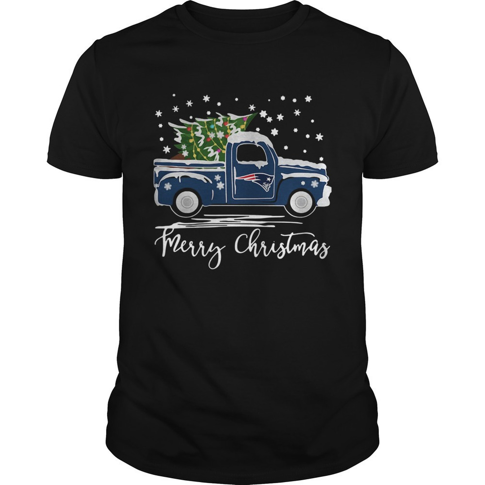 New England Patriots Pickup Truck Merry Christmas Shirt